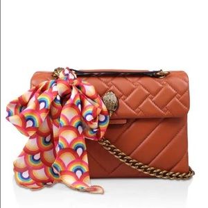 Kurt Geiger London Leather Kensington Tan w Scarf NWT